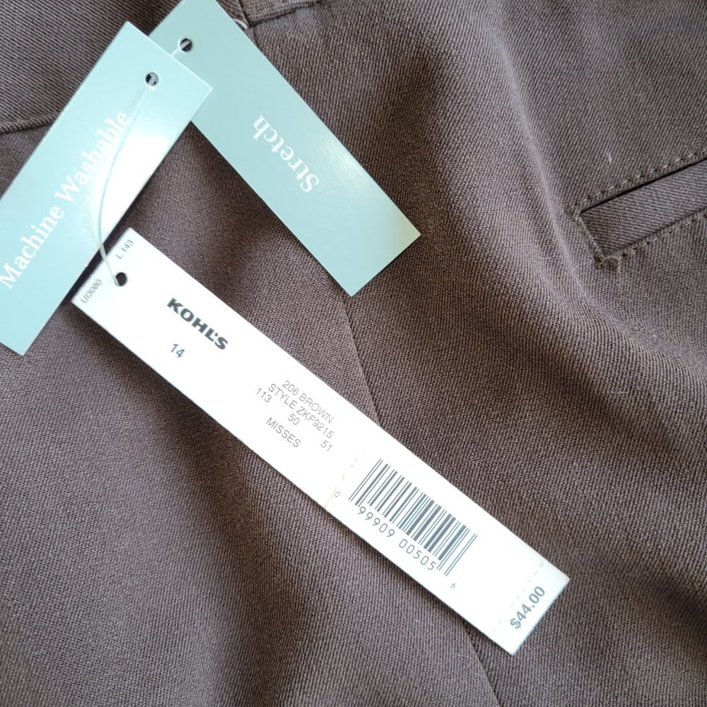 Apt. 9 Women's Straight-Leg Pants in Dark Brown - Picture 5 of 5
